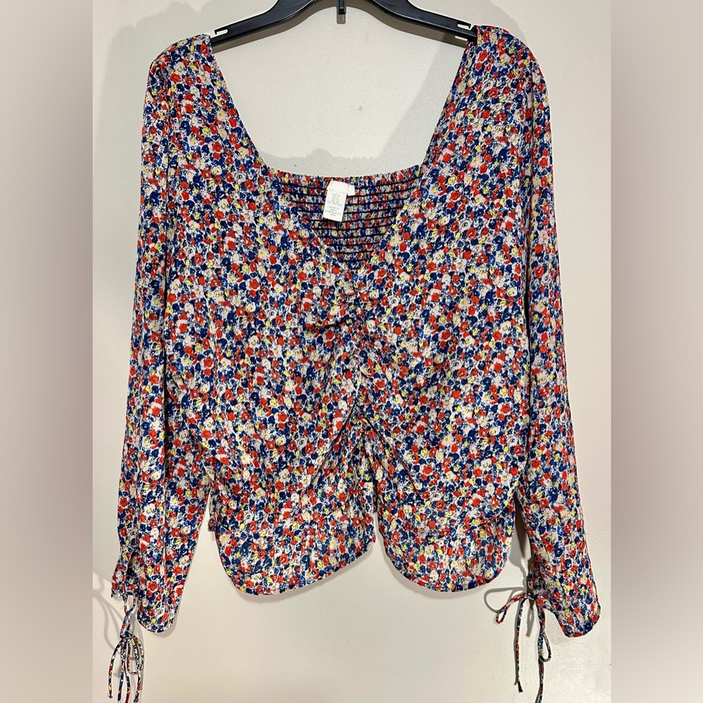 H&M sz XL floral Boho Blouse